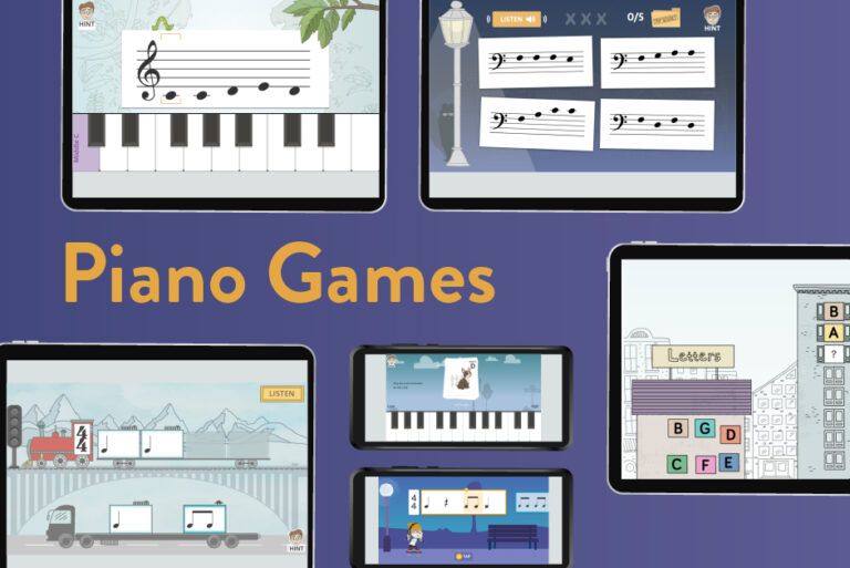 12 Piano Games for Kids.