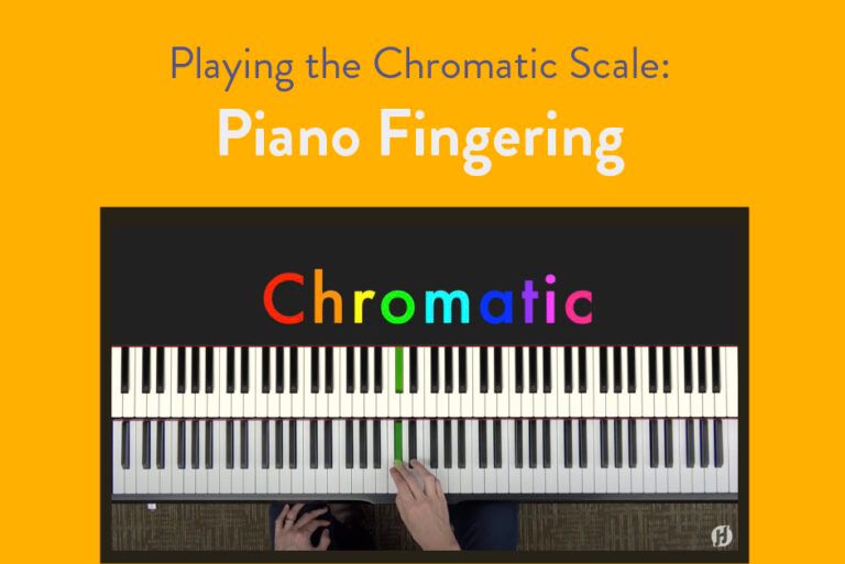 Learning the chromatic piano scale.