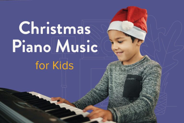Learn easy Christmas piano music for kids with song tutorials.