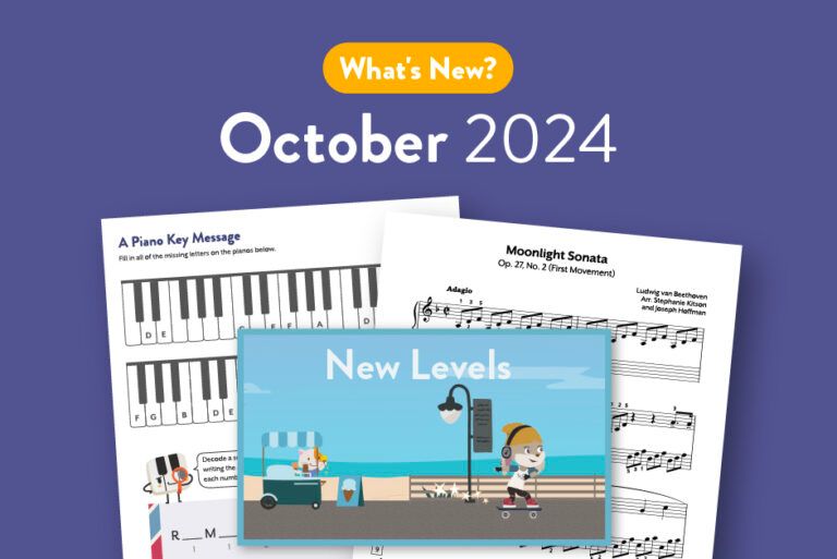 What's New? Hoffman Academy Piano Lesson Releases for October 2024