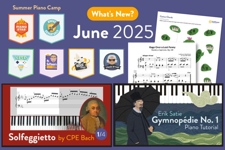 What's New? June 2025 releases including Solfeggietto and Gymnopédie No. 1