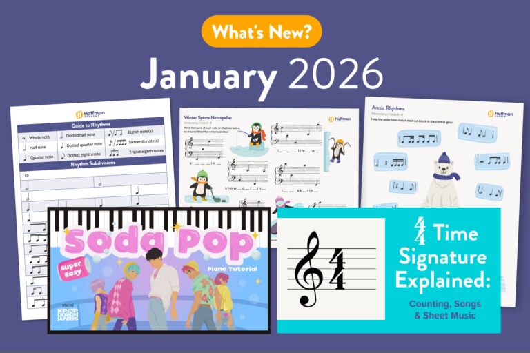 What's New? January 2026 - 4/4 Time Signature Explained; Soda Pop Piano Tutorial; More
