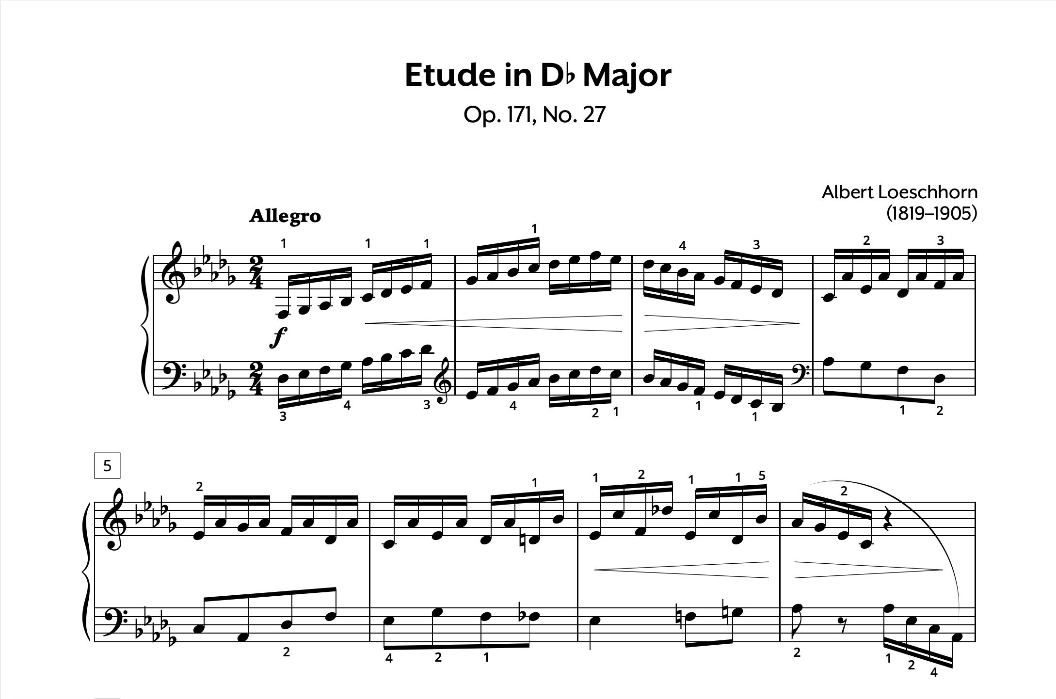 Etude in D-flat Major, Op. 171, No. 27