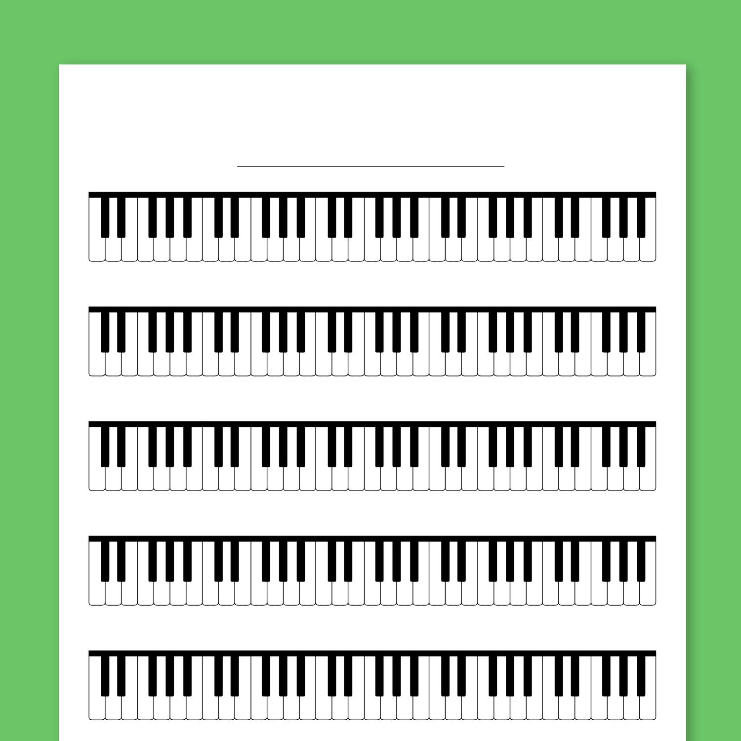 Free Printable Piano Keyboard Template Free Printable Piano Keyboard Template