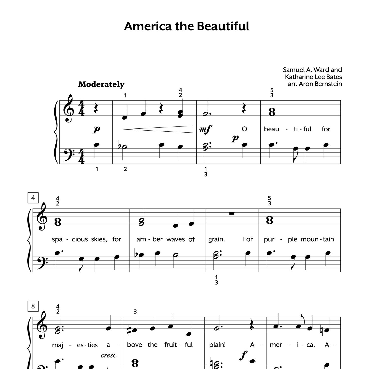 america-the-beautiful-sheet-music-for-piano-easy for Free Printable Piano Sheet Music For America The Beautiful America the Beautiful Sheet Music for Piano | Easy for Free Printable Piano Sheet Music For America The Beautiful