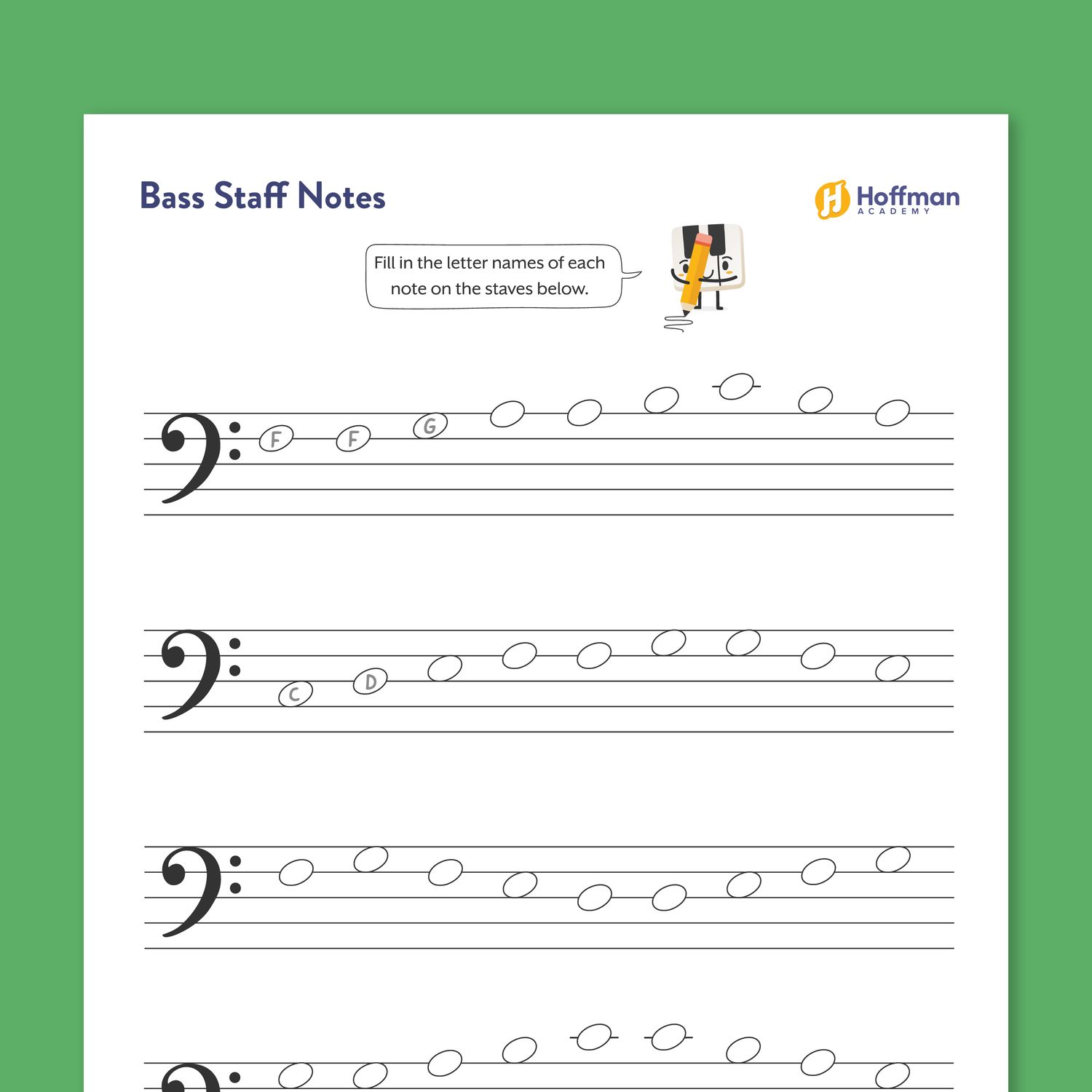 bass-clef-notes-on-the-staff-printable-pdf-worksheet for Free Printable Bass Clef Notes Bass Clef Notes on the Staff | Printable PDF Worksheet for Free Printable Bass Clef Notes