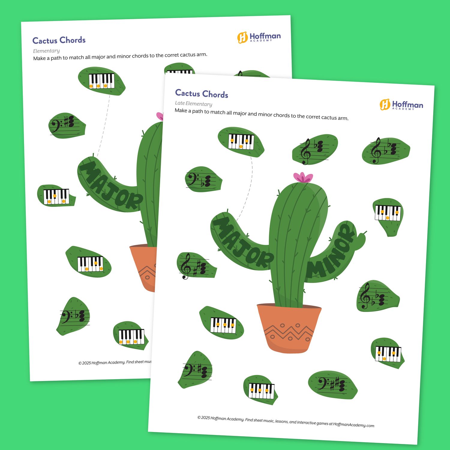 Cactus Chords | Chord Identification Worksheets | PDF Download