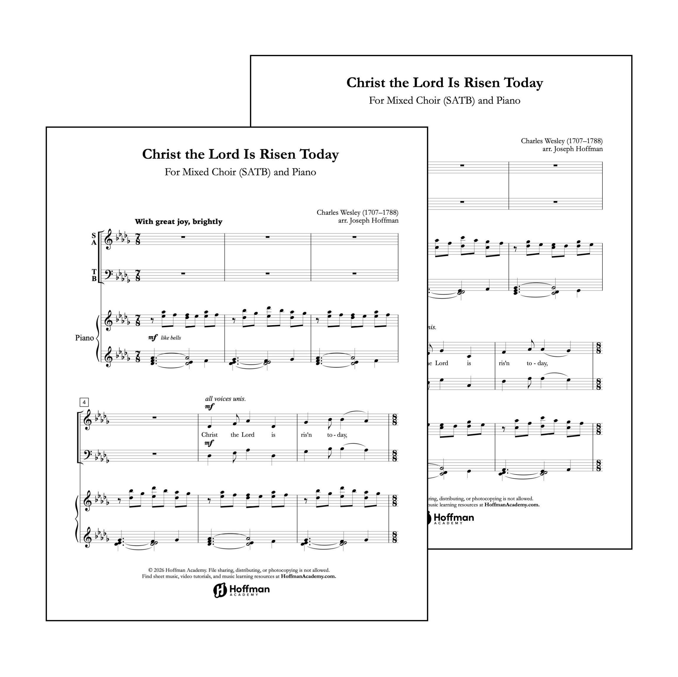 Christ the Lord Is Risen Today Sheet Music by Joseph Hoffman