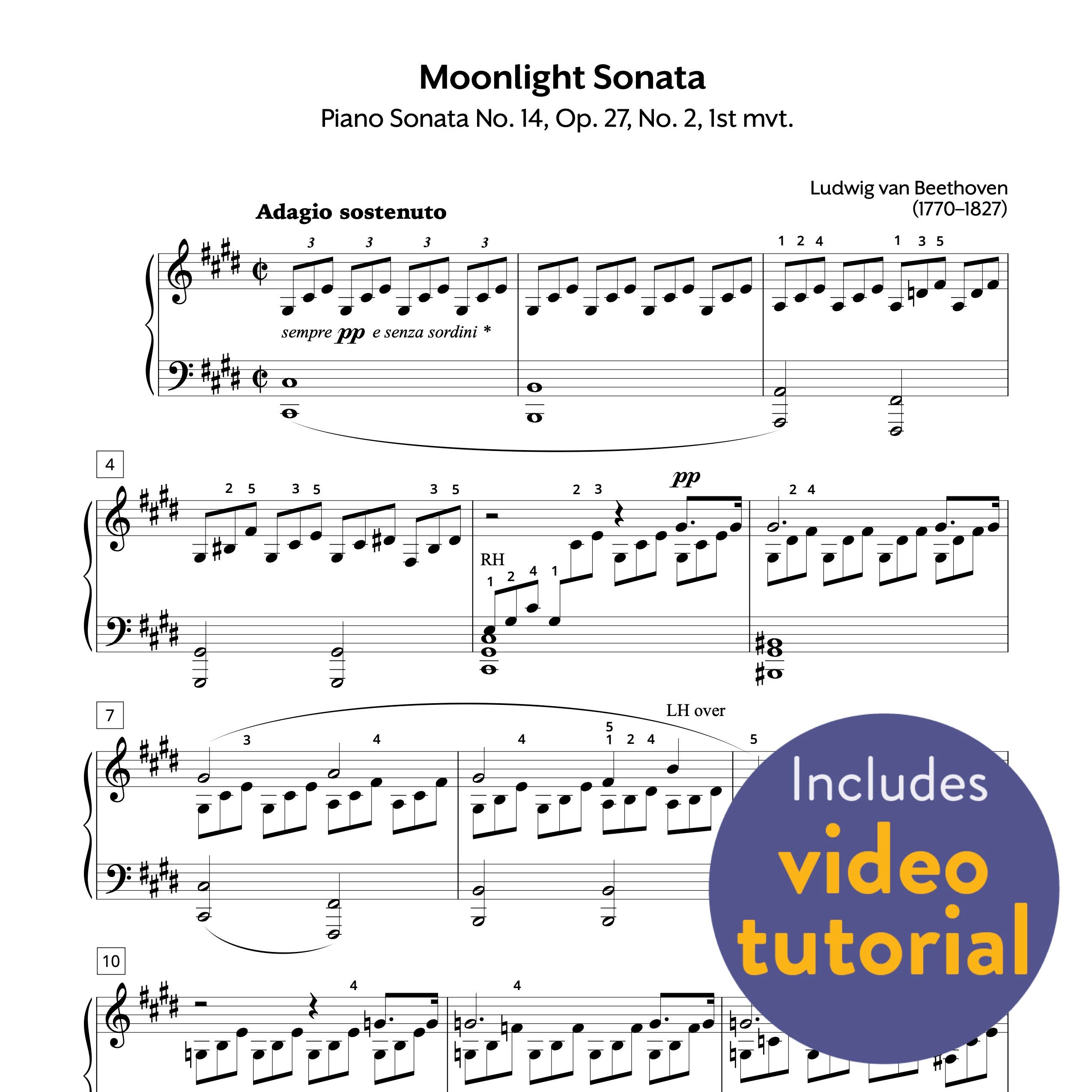 Moonlight Sonata | Piano Sonata No. 14, Op. 27, No. 2, 1st mvt
