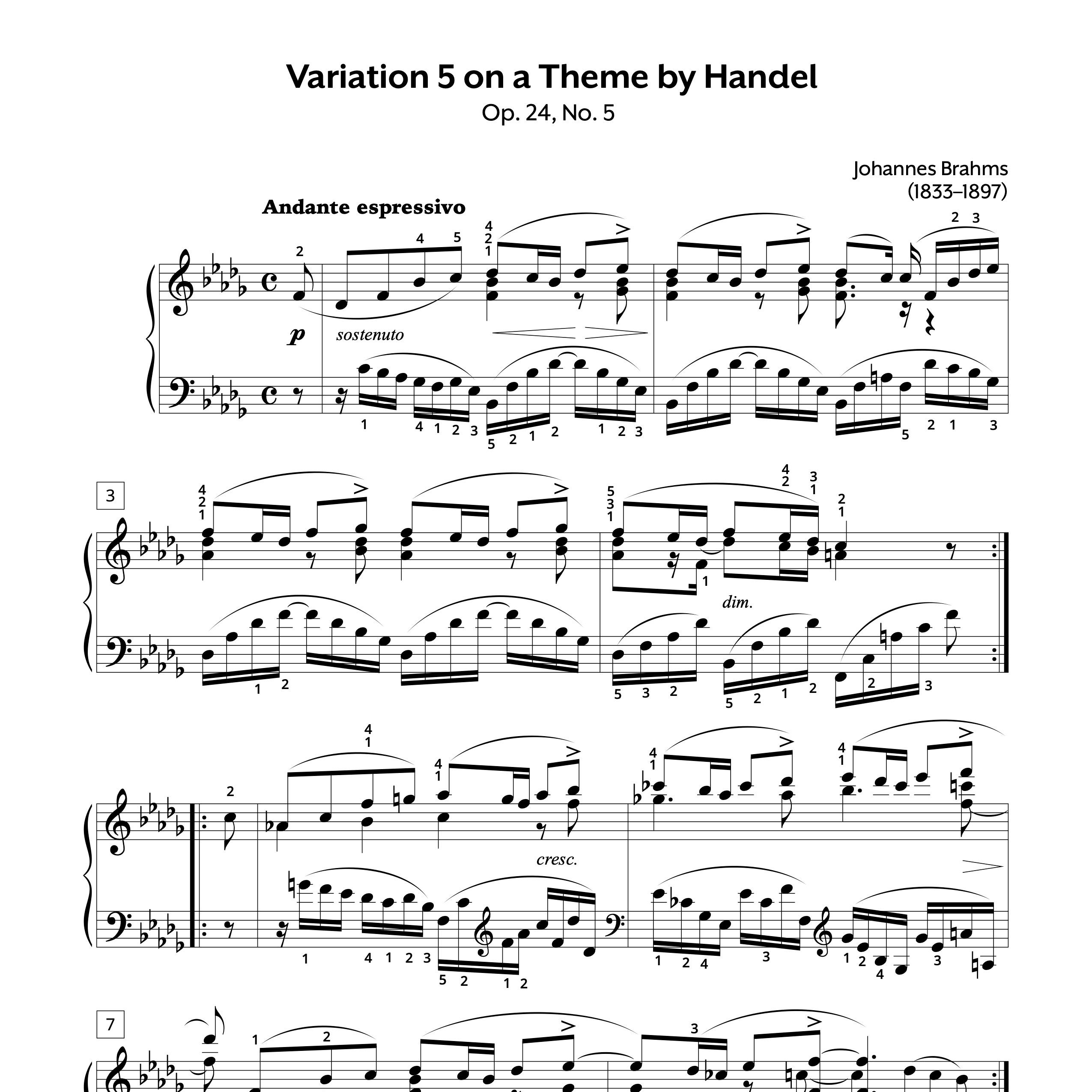 Handel Piano Compositions